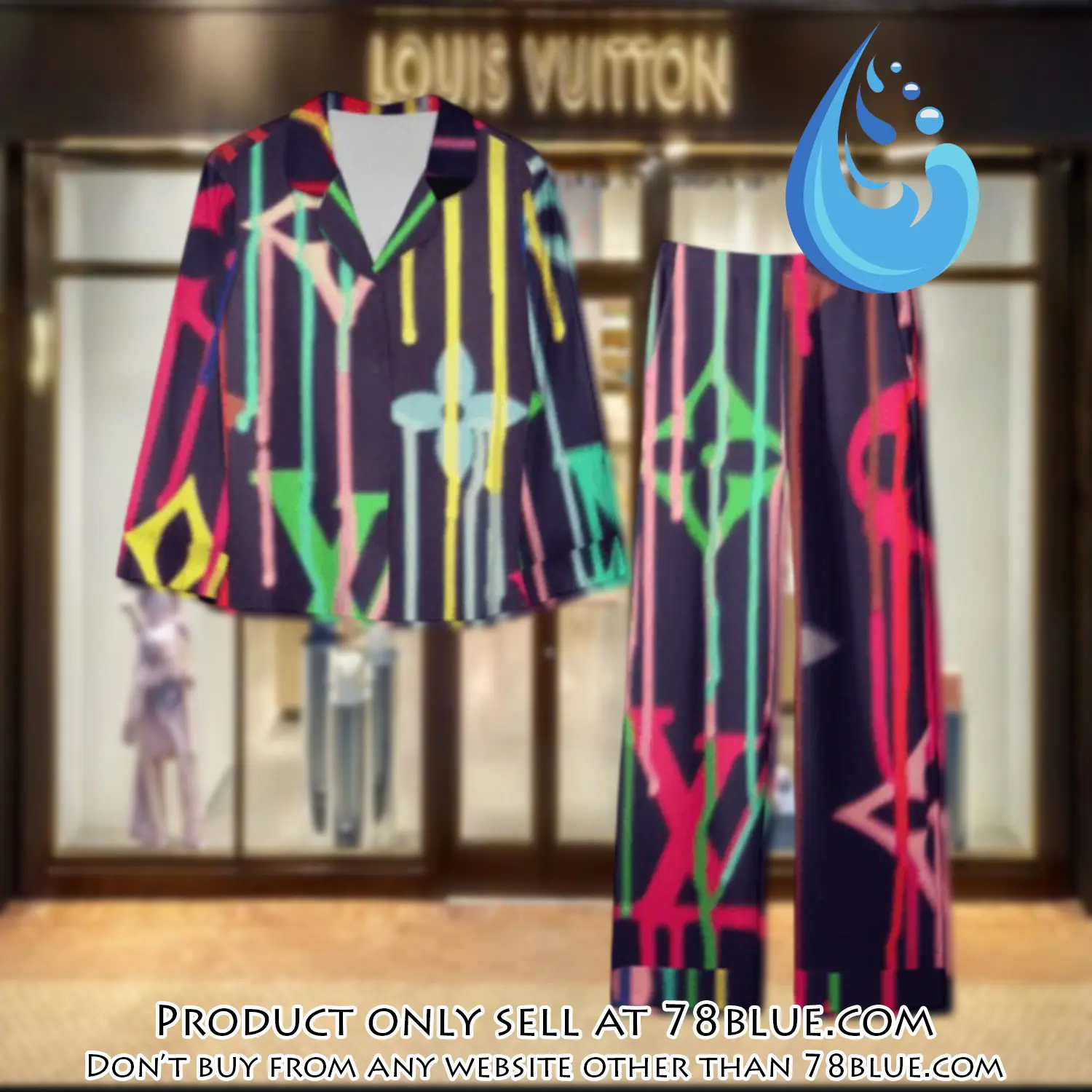 Trending luxury lv satin pajama set pjs1093 78b2018957